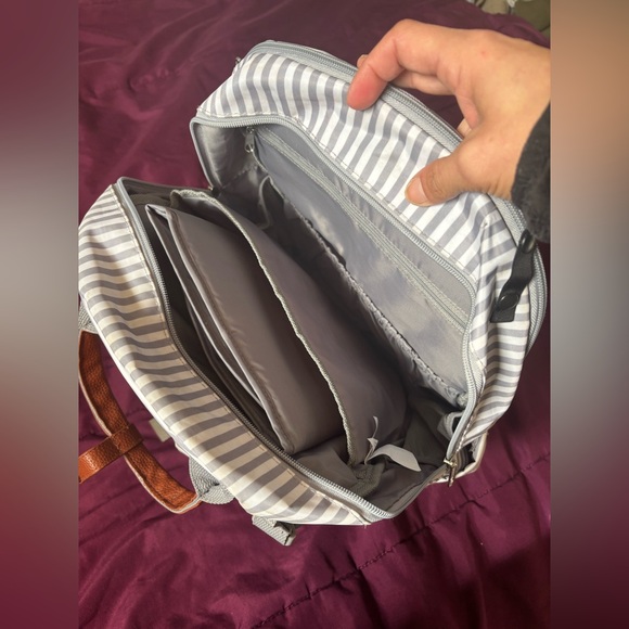 Grey and White Diaper Bag - Picture 4 of 4